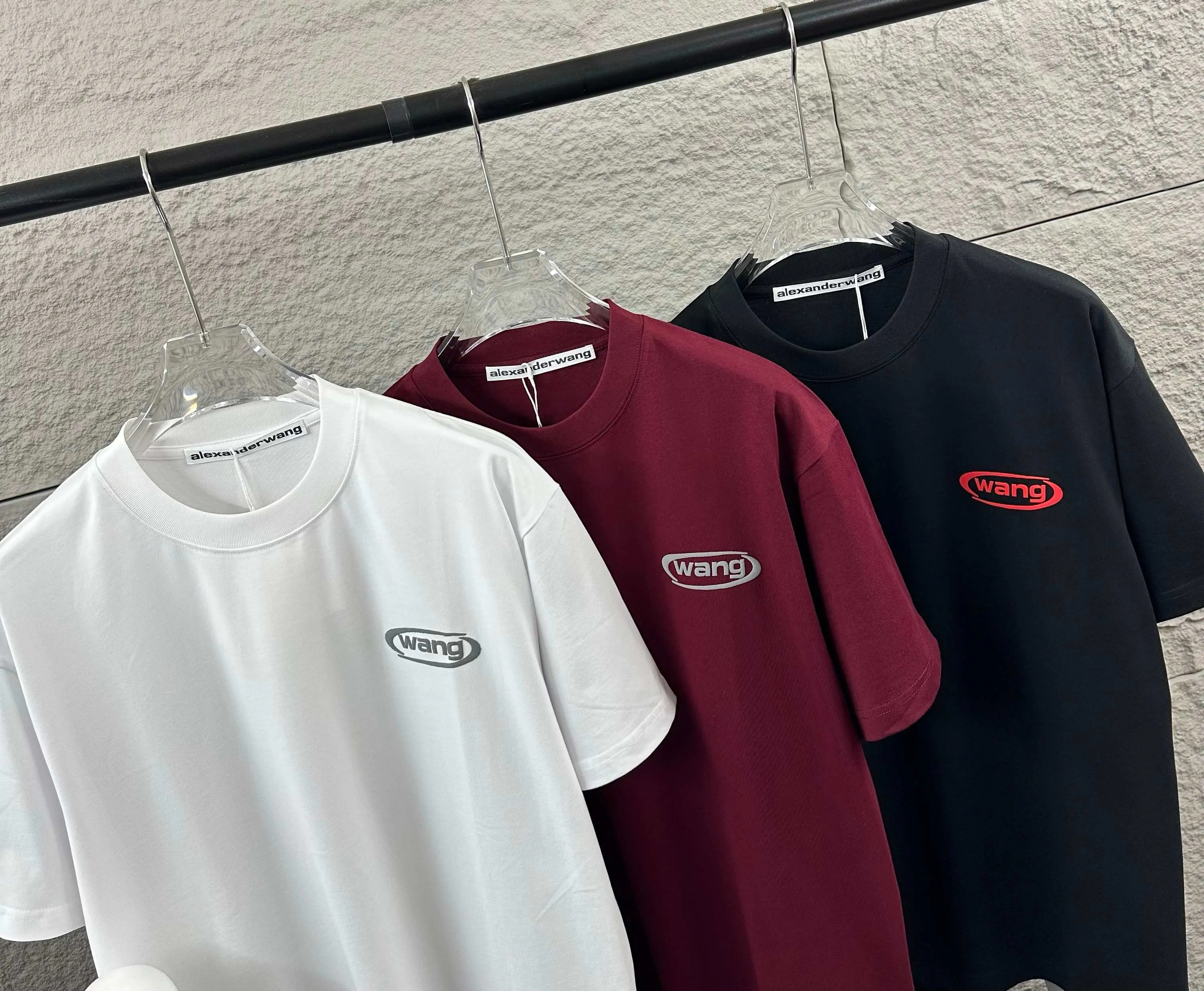 * *alexander 2026 New Arrival wang T Same Style ：Black White Red Size： S （90-130 ） M （120-150 ） L （140-165 ） XL （160-180 ） XXL （180 ）